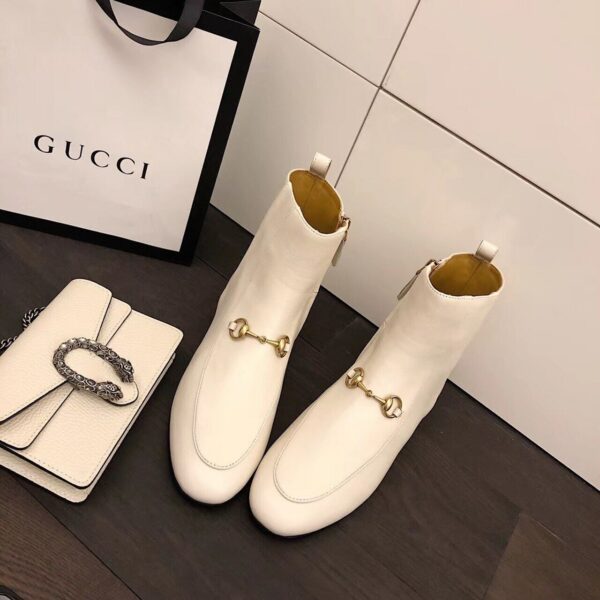 Gucci Jordaan Ankle BootsPre-Fall/Winter Collection White Women Shoes - Image 2