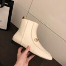 Gucci Jordaan Ankle BootsPre-Fall/Winter Collection White Women Shoes