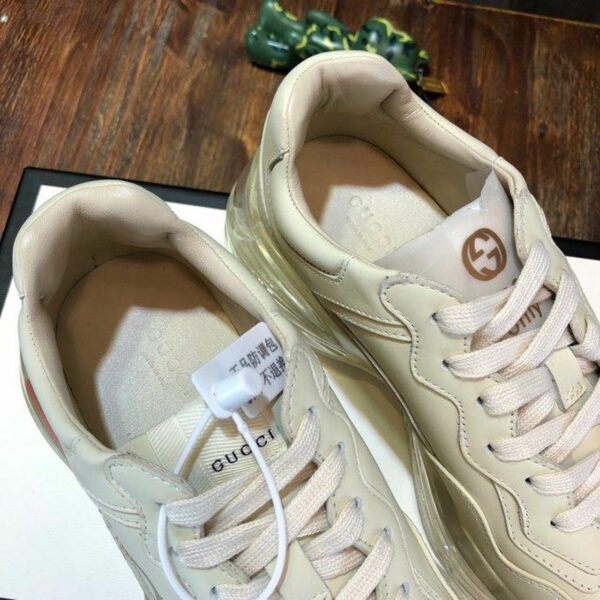 Gucci Logo Rhyton Dad Transparent Sole SneakersSpring/Summer Collection White Women Shoes - Image 8