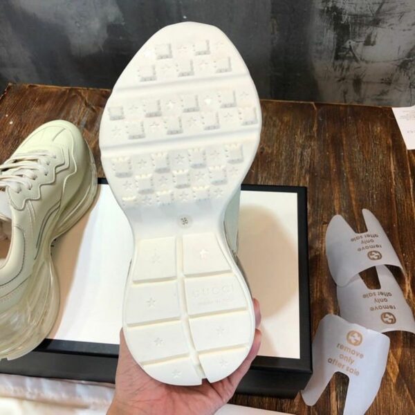 Gucci Logo Rhyton Dad Transparent Sole SneakersSpring/Summer Collection White Women Shoes - Image 5