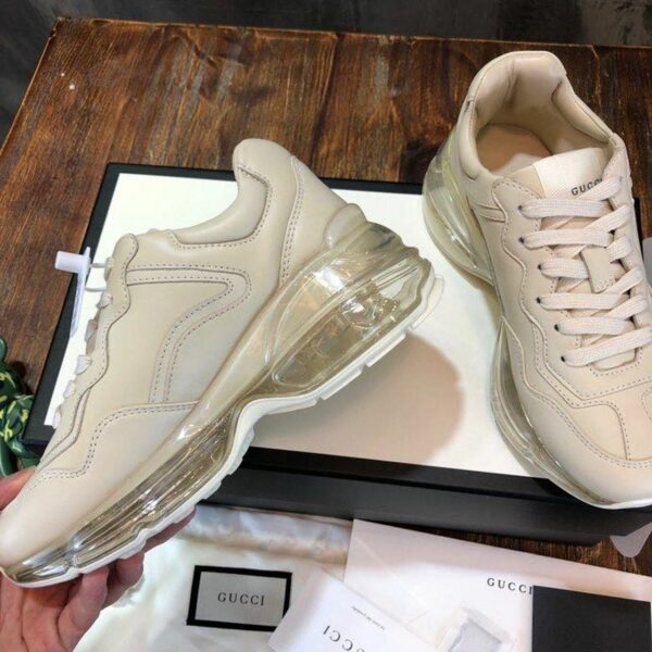 Gucci Logo Rhyton Dad Transparent Sole SneakersWhite/Multi Women Shoes - Image 4