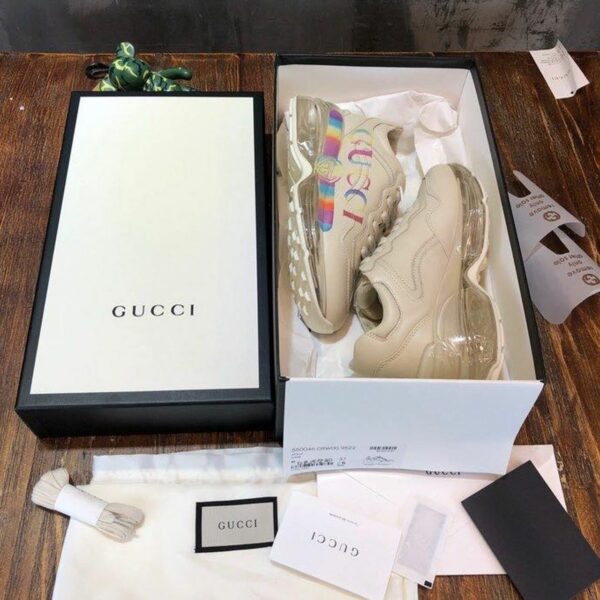 Gucci Logo Rhyton Dad Transparent Sole SneakersWhite/Multi Women Shoes - Image 2