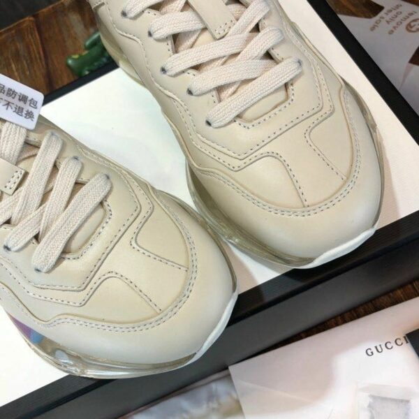 Gucci Logo Rhyton Dad Transparent Sole SneakersWhite/Multi Women Shoes - Image 9