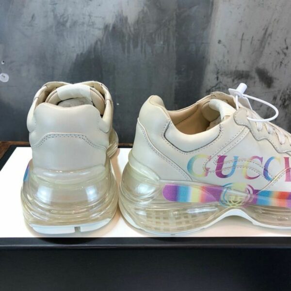 Gucci Logo Rhyton Dad Transparent Sole SneakersWhite/Multi Women Shoes - Image 7