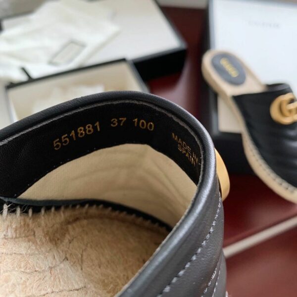 Gucci Marmont Espadrille SlippersSpring/Summer 2020 Collection, Black Women Shoes - Image 8