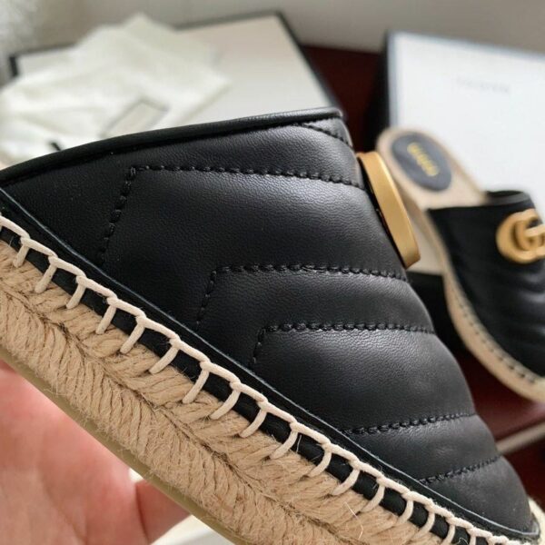 Gucci Marmont Espadrille SlippersSpring/Summer 2020 Collection, Black Women Shoes - Image 9