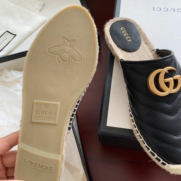 Gucci Marmont Espadrille SlippersSpring/Summer 2020 Collection, Black Women Shoes - Image 3