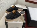 Gucci Marmont Espadrille SlippersSpring/Summer 2020 Collection, Black Women Shoes