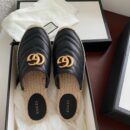 Gucci Marmont Espadrille SlippersSpring/Summer 2020 Collection, Black Women Shoes