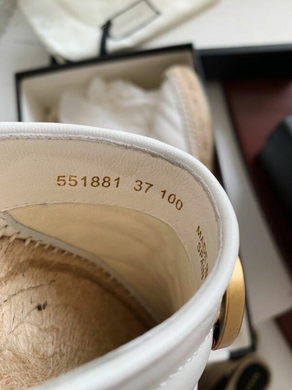 Gucci Marmont Espadrille SlippersSpring/Summer 2020 Collection, White Women Shoes - Image 6
