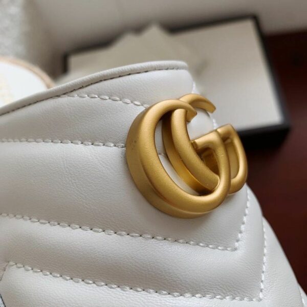 Gucci Marmont Espadrille SlippersSpring/Summer 2020 Collection, White Women Shoes - Image 4