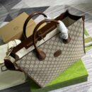 Gucci Medium Tote With Interlocking G Beige And Ebony GG Canvas 674148
