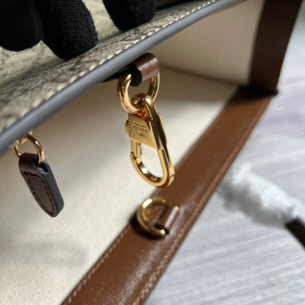 Gucci Medium Tote With Interlocking G Beige And Ebony GG Canvas 674148 - Image 8
