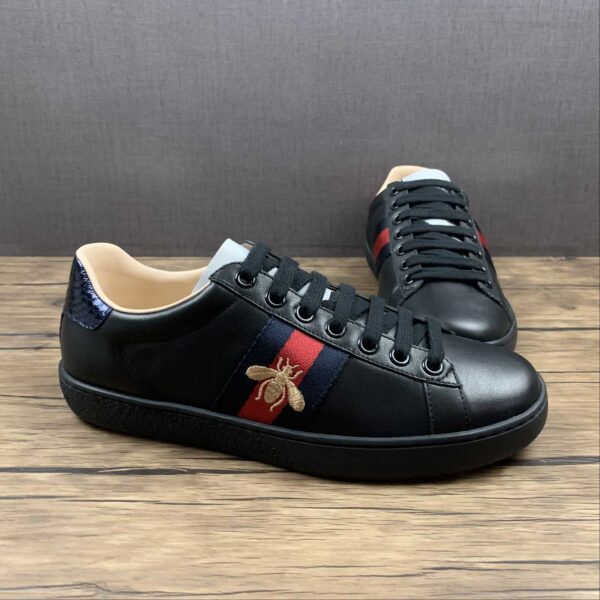 Gucci Men's Ace Embroidered Black Sneaker Size 7 - 11.5 US - Image 2