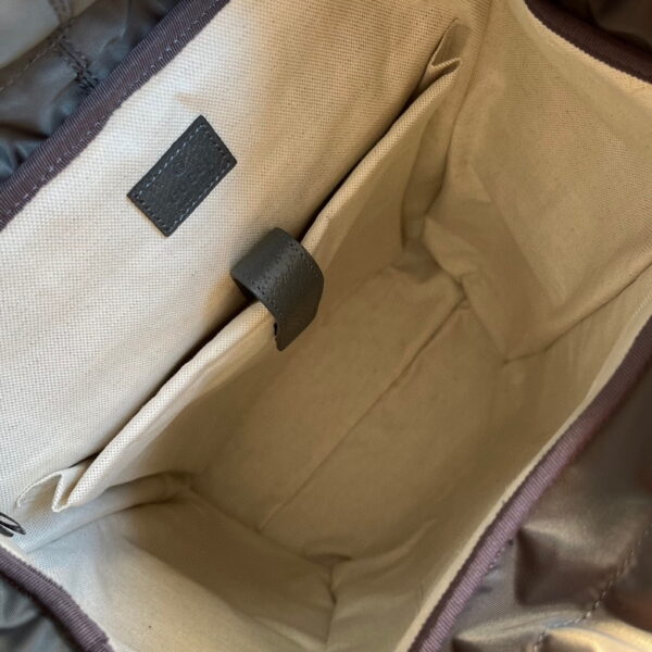 Gucci Ophidia GG Medium Grey And Black Backpack 598140 - Image 9