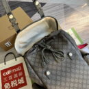 Gucci Ophidia GG Medium Grey And Black Backpack 598140