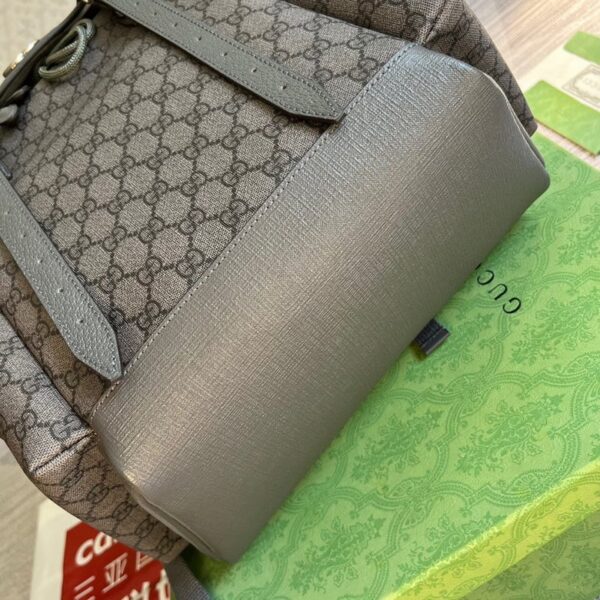 Gucci Ophidia GG Medium Grey And Black Backpack 598140 - Image 6