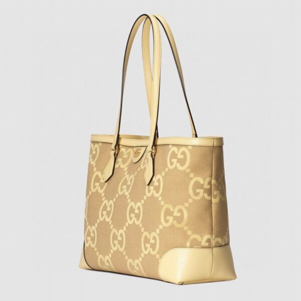 Gucci Ophidia Jumbo GG Canvas Medium Tote Beige And Banana 631685 - Image 2