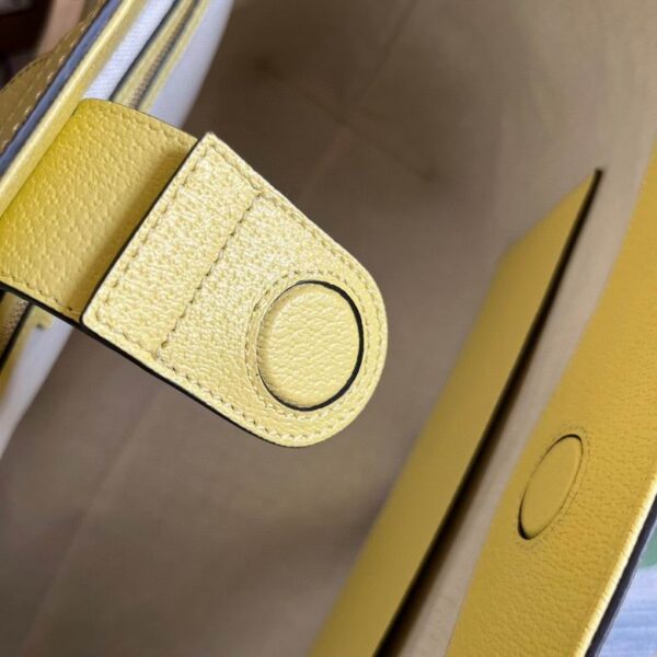 Gucci Ophidia Jumbo GG Canvas Medium Tote Beige And Yellow 631685 - Image 8