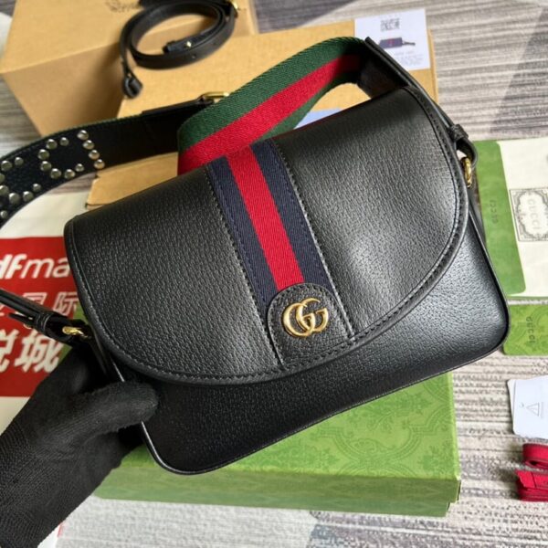 Gucci Ophidia Mini GG Shoulder Black Leather 722117