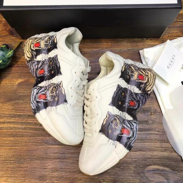 Gucci Panther Rhyton Dad Sneakers 619896Spring/Summer 2020 Collection, White Women Shoes - Image 4