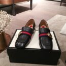 Gucci Pearl Embelished Peyton Mid-HeelsSpring/Summer Collection Black Women Shoes