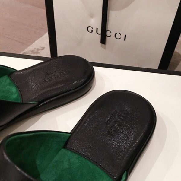 Gucci Pericle Horsebit SlippersSpring/Summer Collection Black Women Shoes - Image 5