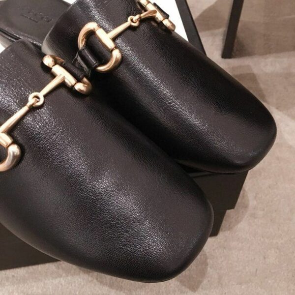 Gucci Pericle Horsebit SlippersSpring/Summer Collection Black Women Shoes - Image 8