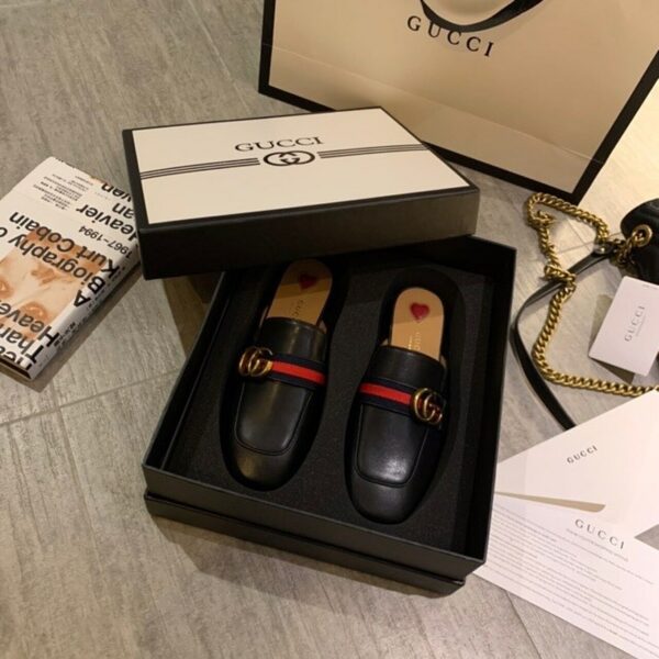 Gucci Peyton MulesSpring/Summer Collection Black Women Shoes - Image 4