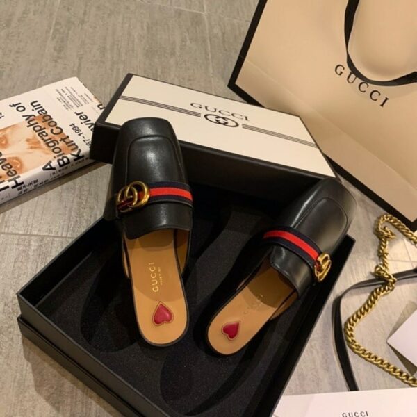 Gucci Peyton MulesSpring/Summer Collection Black Women Shoes - Image 6