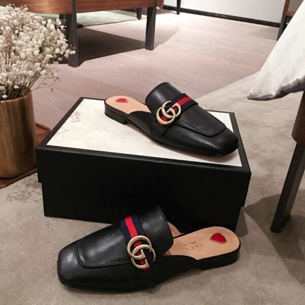 Gucci Peyton MulesSpring/Summer Collection Black Women Shoes - Image 9