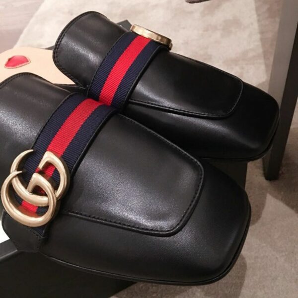 Gucci Peyton MulesSpring/Summer Collection Black Women Shoes - Image 4