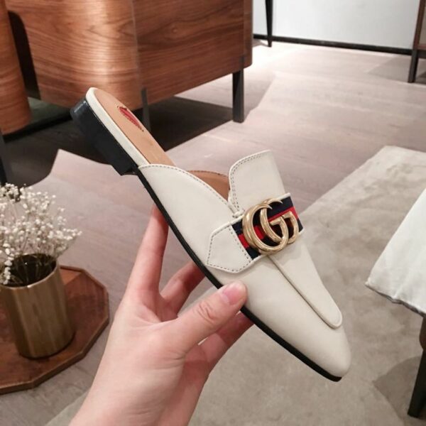 Gucci Peyton MulesSpring/Summer Collection White Women Shoes - Image 5