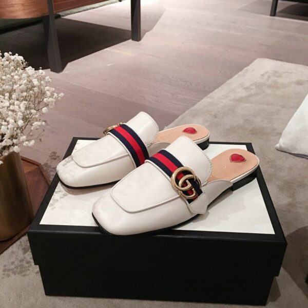 Gucci Peyton MulesSpring/Summer Collection White Women Shoes - Image 2
