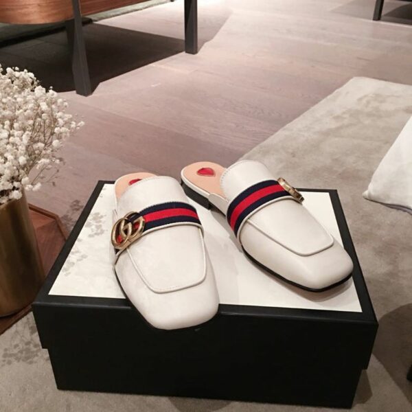 Gucci Peyton MulesSpring/Summer Collection White Women Shoes - Image 8