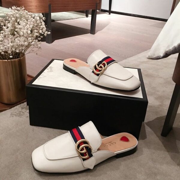 Gucci Peyton MulesSpring/Summer Collection White Women Shoes - Image 6