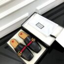 Gucci Peyton SlippersFall/Winter Collection Black Women Shoes