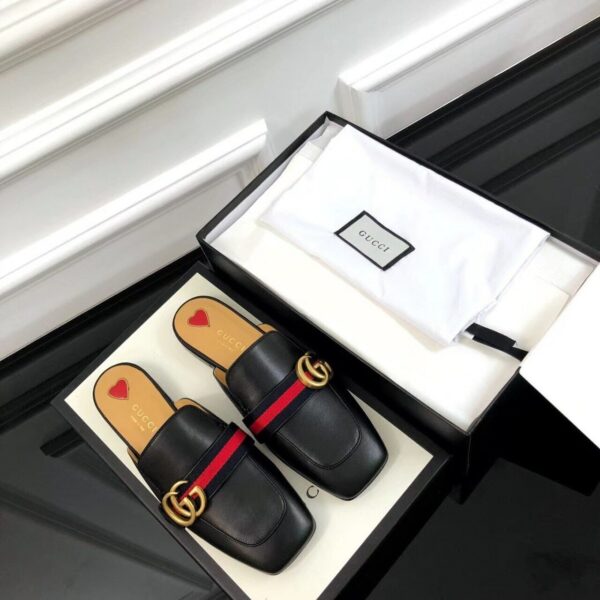 Gucci Peyton SlippersFall/Winter Collection Black Women Shoes