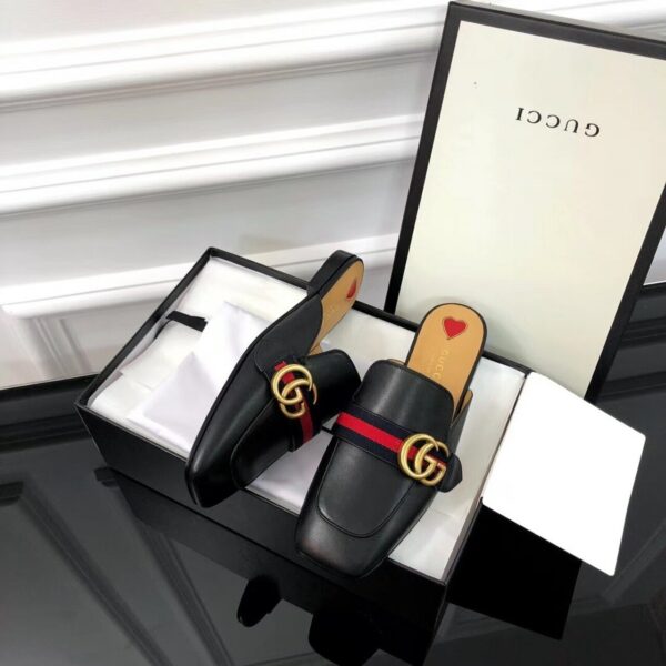 Gucci Peyton SlippersFall/Winter Collection Black Women Shoes - Image 6