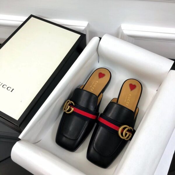 Gucci Peyton SlippersFall/Winter Collection Black Women Shoes - Image 5