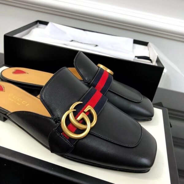 Gucci Peyton SlippersFall/Winter Collection Black Women Shoes - Image 4