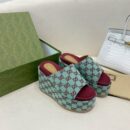 Gucci Platform Slide Sandal Blue Women Shoes
