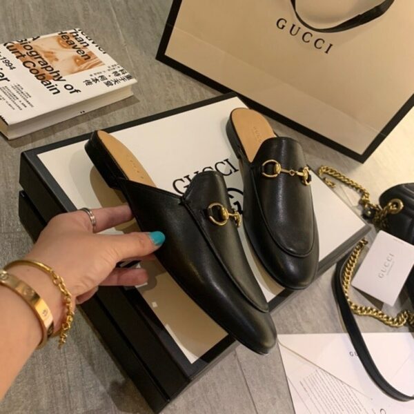 Gucci Princetown MulesSpring/Summer Collection Black Women Shoes - Image 6