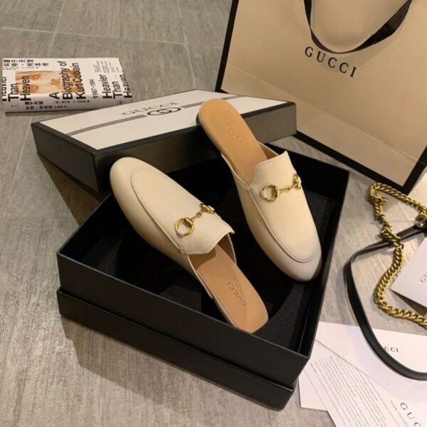 Gucci Princetown MulesSpring/Summer Collection White Women Shoes - Image 3