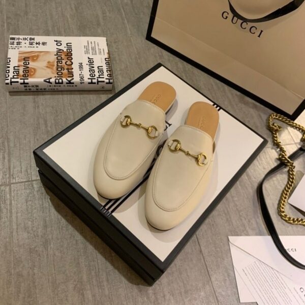 Gucci Princetown MulesSpring/Summer Collection White Women Shoes - Image 4