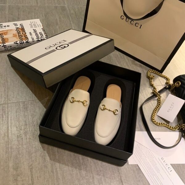 Gucci Princetown MulesSpring/Summer Collection White Women Shoes - Image 2