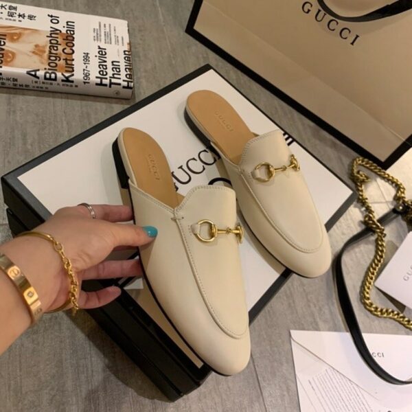 Gucci Princetown MulesSpring/Summer Collection White Women Shoes - Image 7