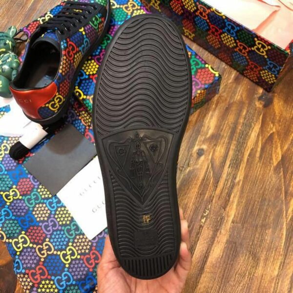 Gucci Psychedelic Ace Sneakers 610085Spring/Summer 2020 Collection, Black Women Shoes - Image 8