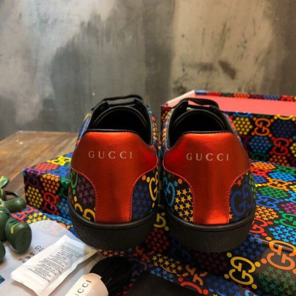 Gucci Psychedelic Ace Sneakers 610085Spring/Summer 2020 Collection, Black Women Shoes - Image 7