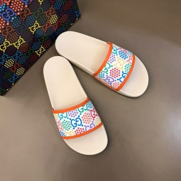 Gucci Psychedelic Butterfly Slide Sandals Spring/Summer 2020 Collection, White Women Shoes - Image 3
